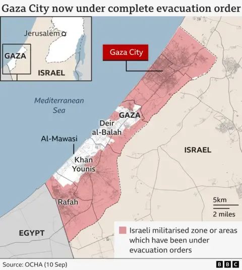 Countless Palestinians Evacuate as Military Troops Advance Further into Gaza City